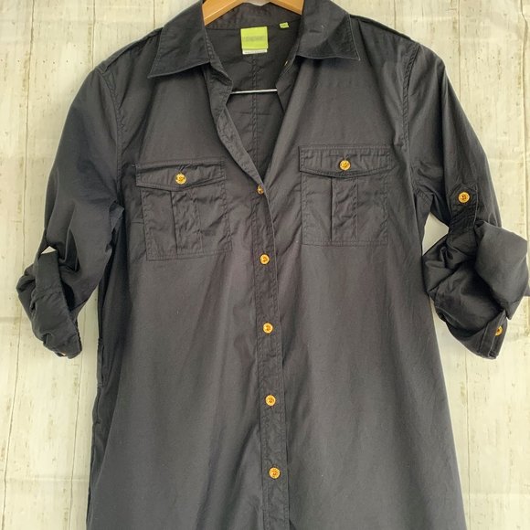 Craig Taylor "Tinsley" Shirt Dress in Black - Picture 2 of 7